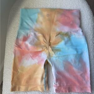 Colorful Tie-Dye Biker Shorts